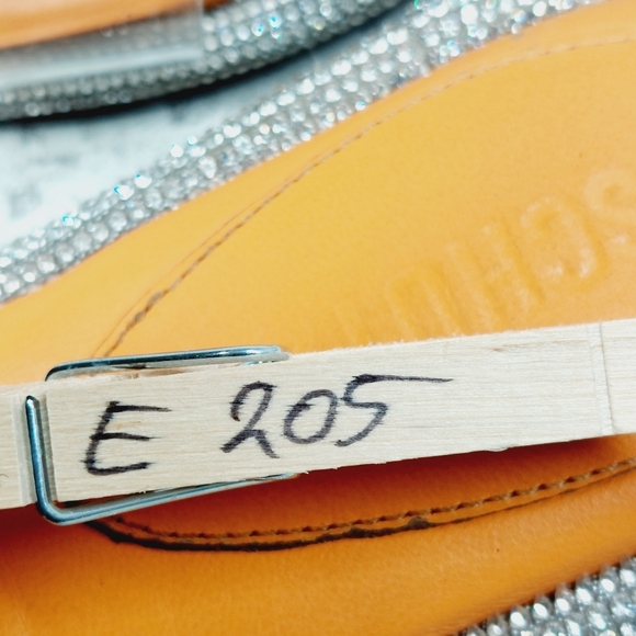 Schutz Alicina Slide in Bright Tangerine Orange Silver Crystal Sandal E205 - Picture 14 of 14